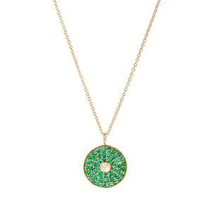 Circle & Dot | Emerald and Diamond