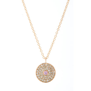 Circle & Dot | Champagne Diamond and Pink Sapphire