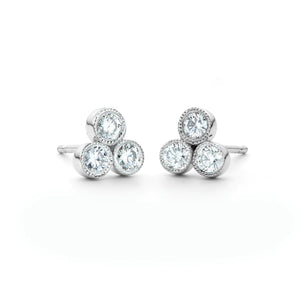 Three Jewels | Diamond Post Earrings