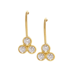 Three Jewels | Diamond Drop Earrings