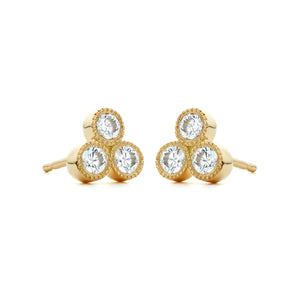 Three Jewels | Diamond Post Earrings