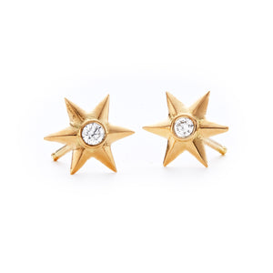 Six Point Star Posts | Yellow Gold
