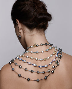 Not Your Mothers Pearls | Tahitian Gray Pearls with Blue