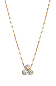 Three Jewels | Yellow Gold and Diamond Necklace