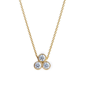 Three Jewels | Yellow Gold and Diamond Necklace