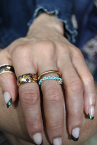 Toro Lantern | Laquer Rings with Diamonds