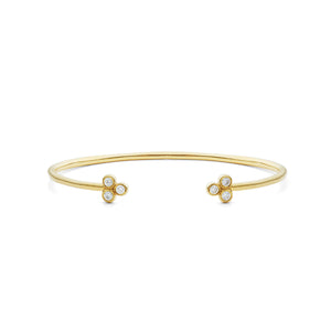 Three Jewels | Yellow Gold Cuff Bracelet