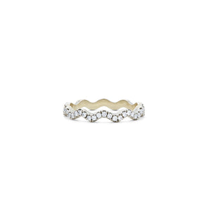 Wave Ring | Stackable in Diamond