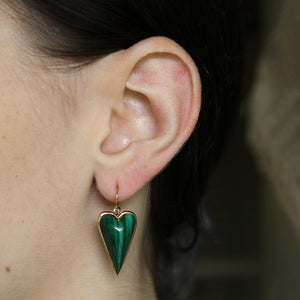 Flatiron Earrings | Malachite