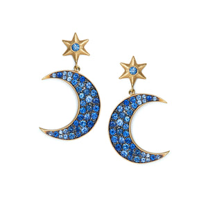 Moon and Stars | Blue Moon Earrings