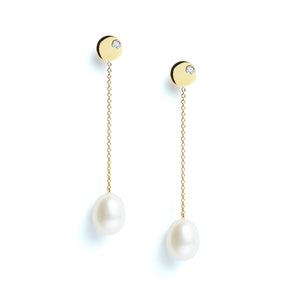 Vermeer Earrings | White Pearl